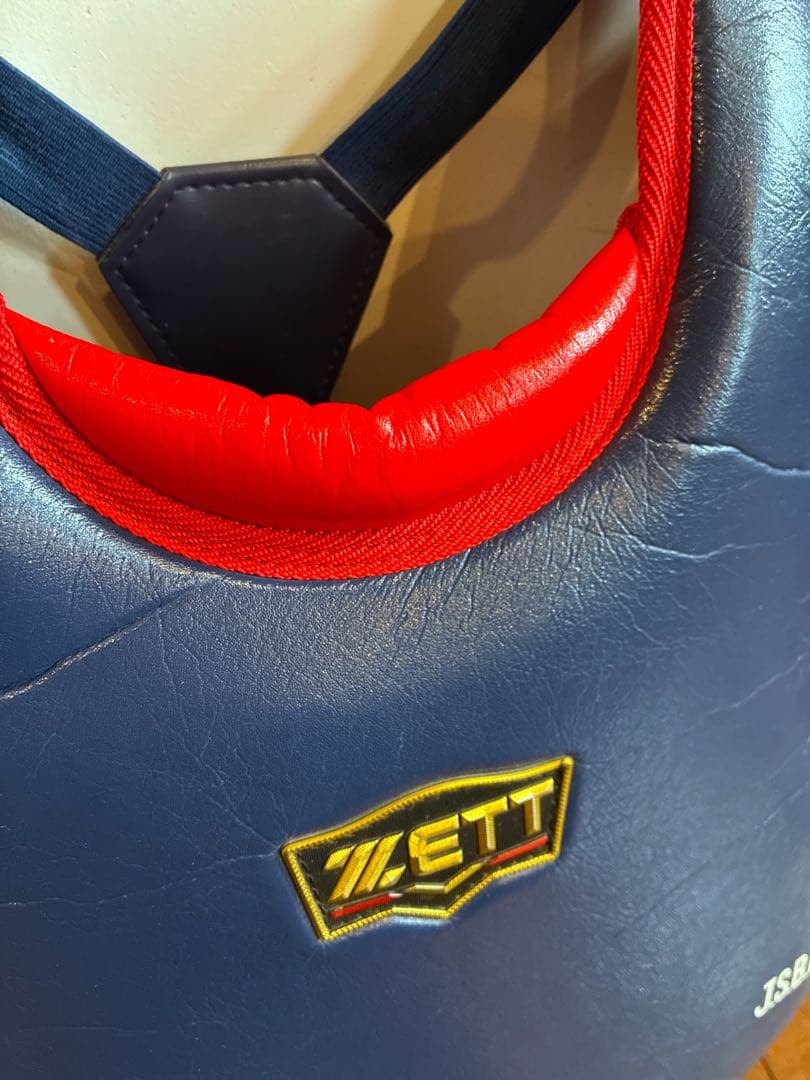 ZETT プロステイタス　軟式少年用プロテクター ネイビー/レッド　小林モデル