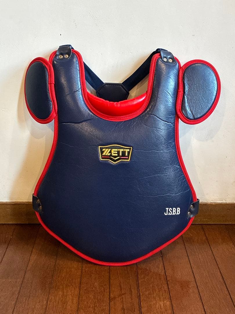 ZETT プロステイタス　軟式少年用プロテクター ネイビー/レッド　小林モデル