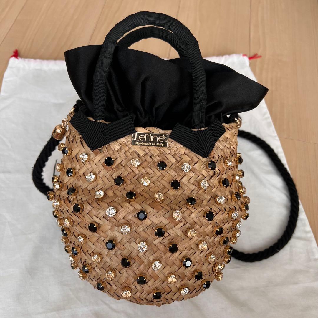 ルナイン NINA TWIST SMALLビジュー かごバッグ ショルダー　籠