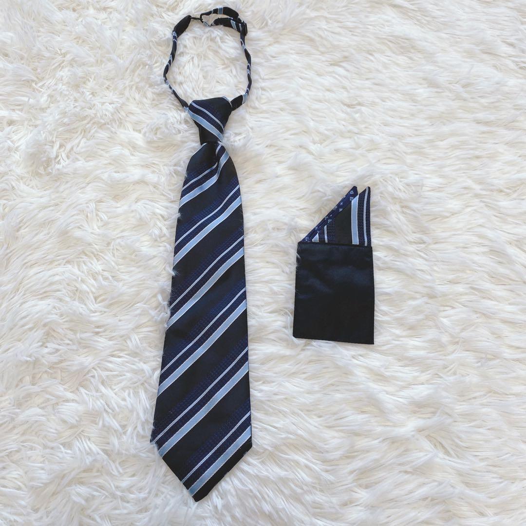 【160】美品　コムサイズム キッズスーツ5点セット ストライプ　卒業式