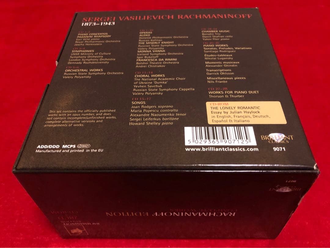 クラシック RACHMANINOFF EDITION COMPLETE WORKS