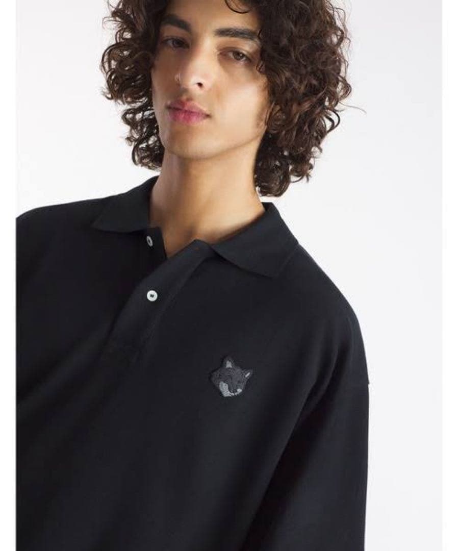 トップス Maison Kitsune FOX HEAD OVERSIZE POLO(M)