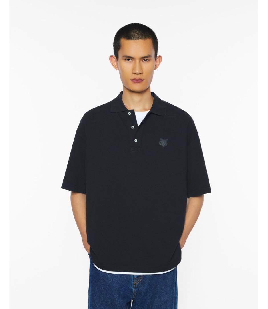 トップス Maison Kitsune FOX HEAD OVERSIZE POLO(M)