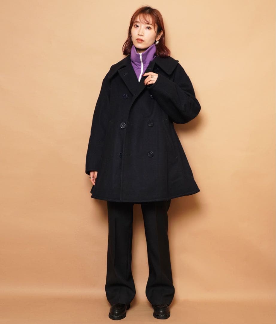 ジャケット・アウター THE SHINZONE /FLARE PEA COAT /NAVY /34