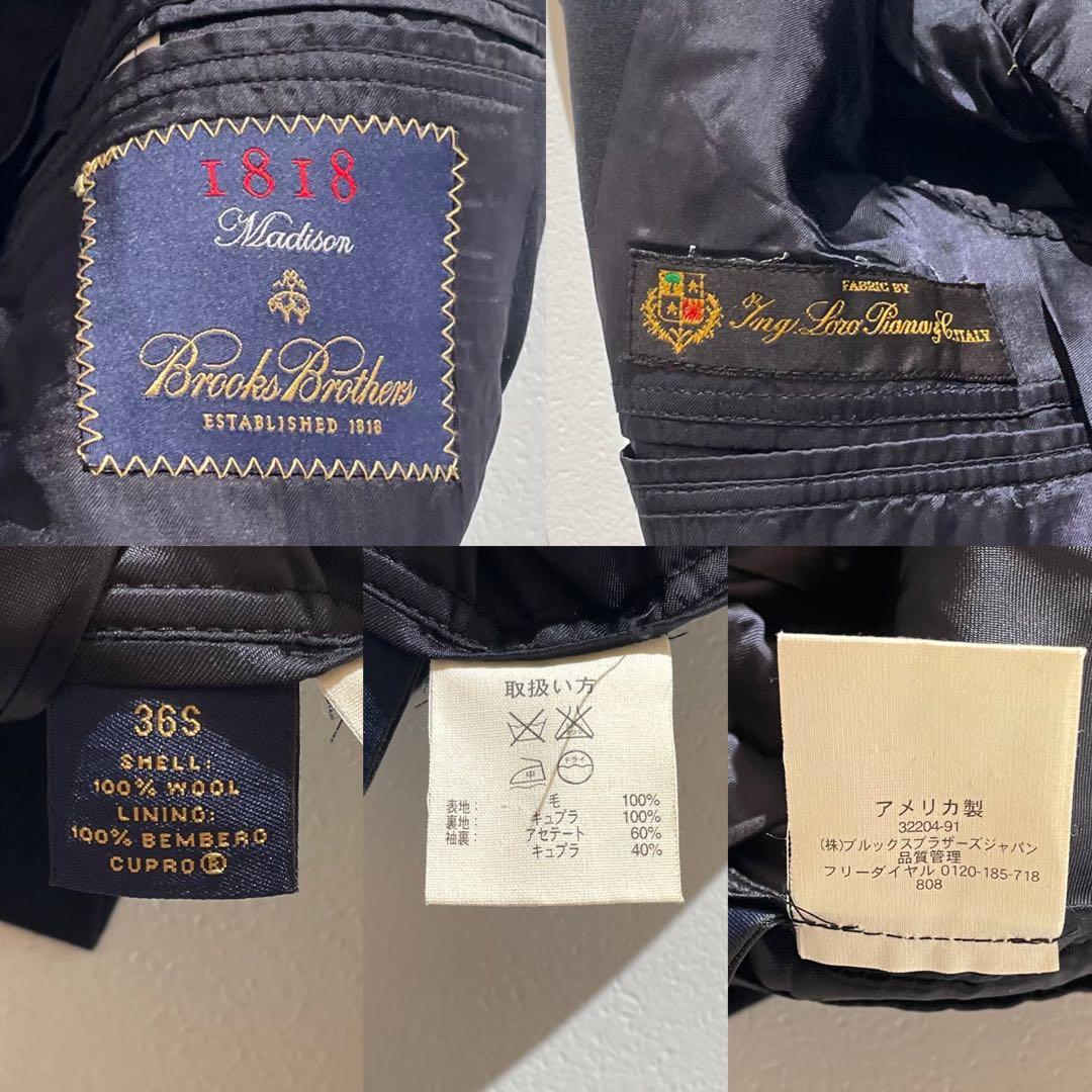 【未使用級✨】ブルックスブラザーズ ロロピアーナ Madison 紺ブレ 36