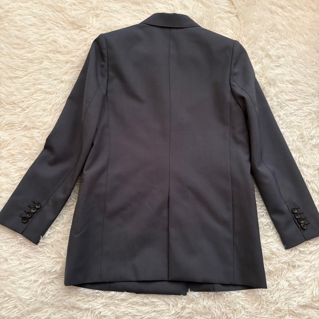 極美品◎ebure ダブル テーラードジャケット ダークグレー サイズ36