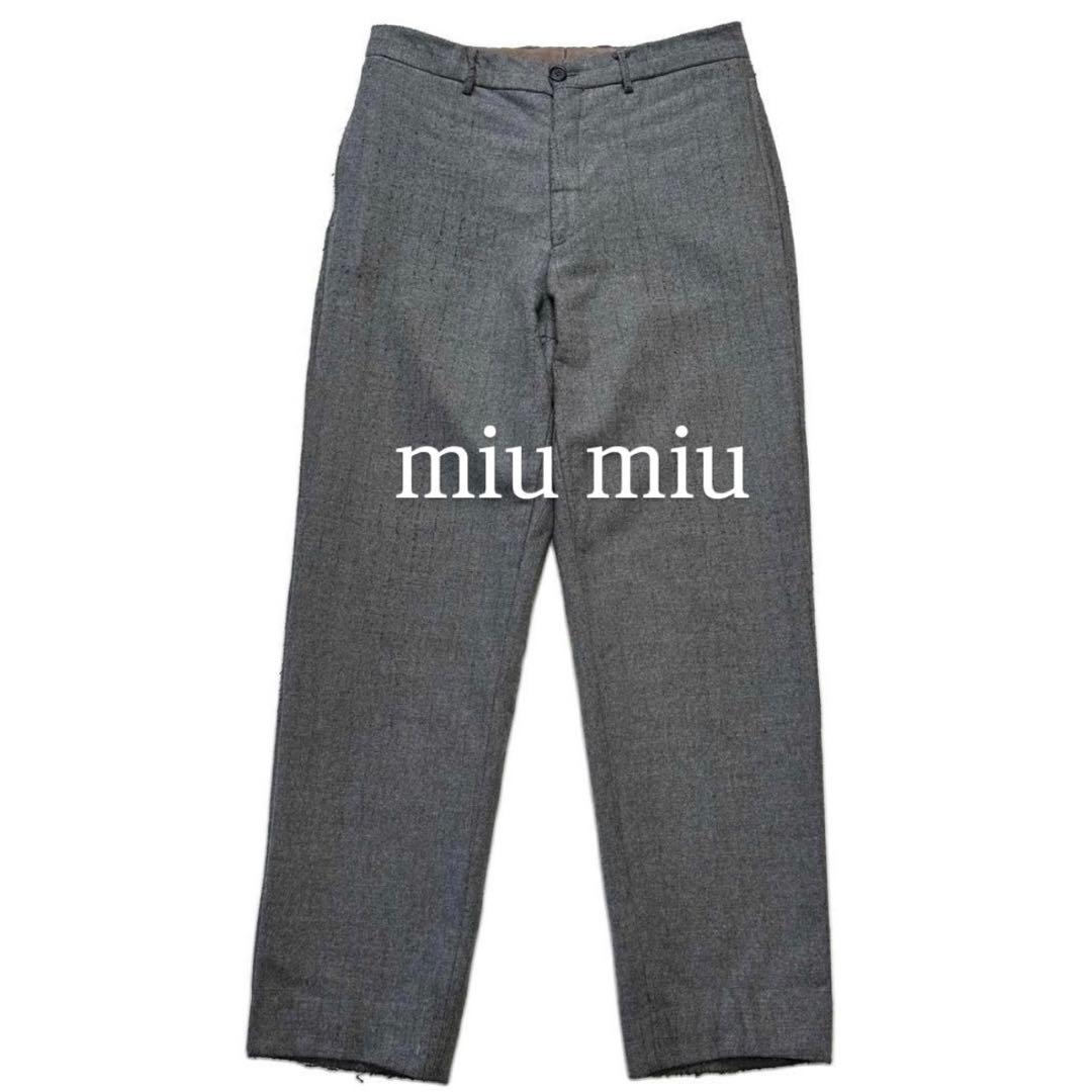 miu miu wool スラックス