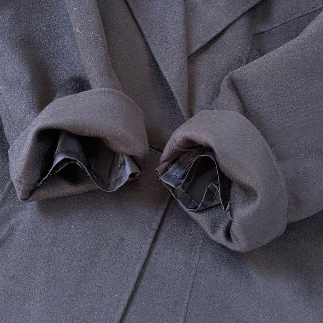 美品【コロンボ】高品質カシミア100％テーラードコート・柔らかタッチ◇ネイビー