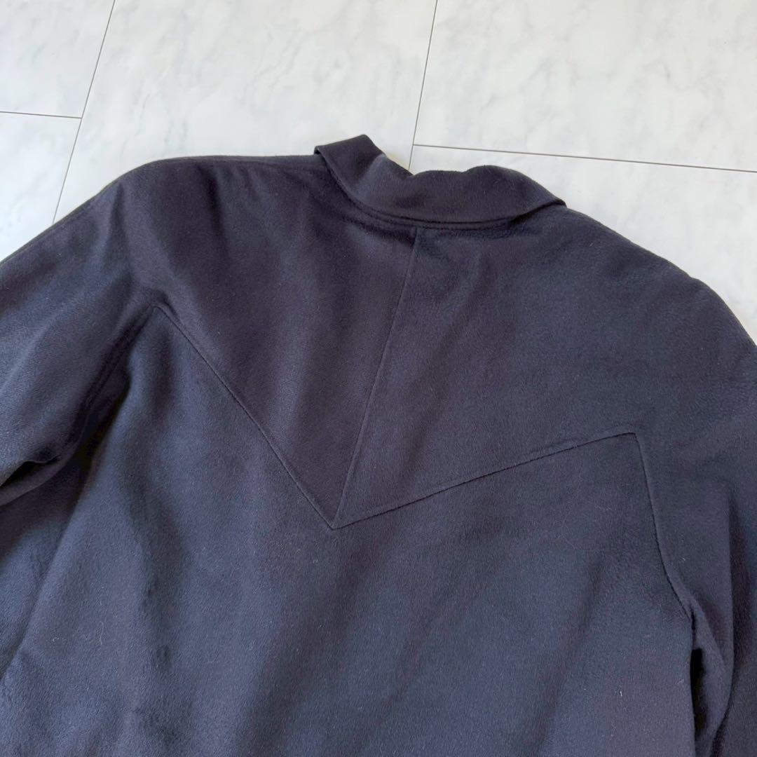 美品【コロンボ】高品質カシミア100％テーラードコート・柔らかタッチ◇ネイビー