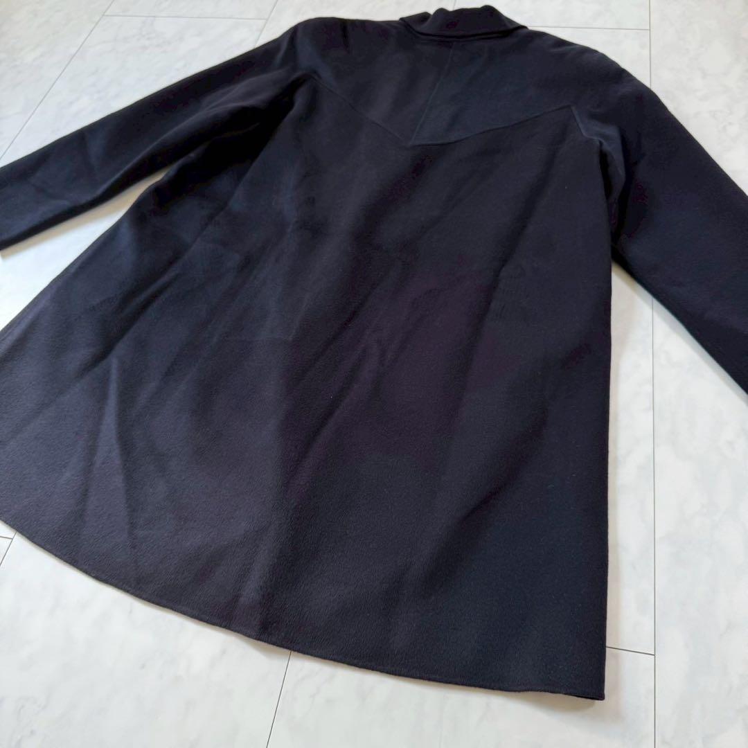 美品【コロンボ】高品質カシミア100％テーラードコート・柔らかタッチ◇ネイビー
