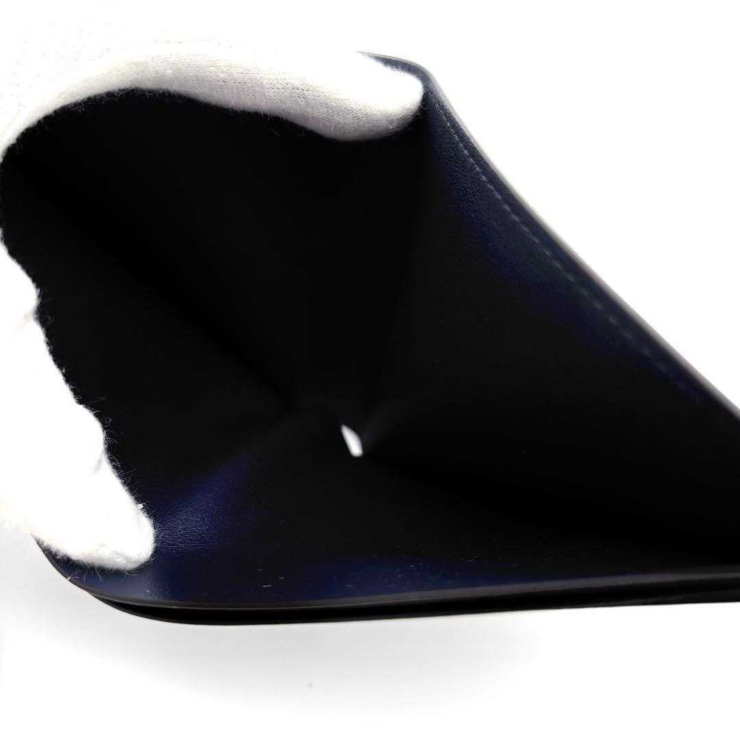 未使用保管品 カルティエ マネークリップ マストライン レザー ロゴ ブルー