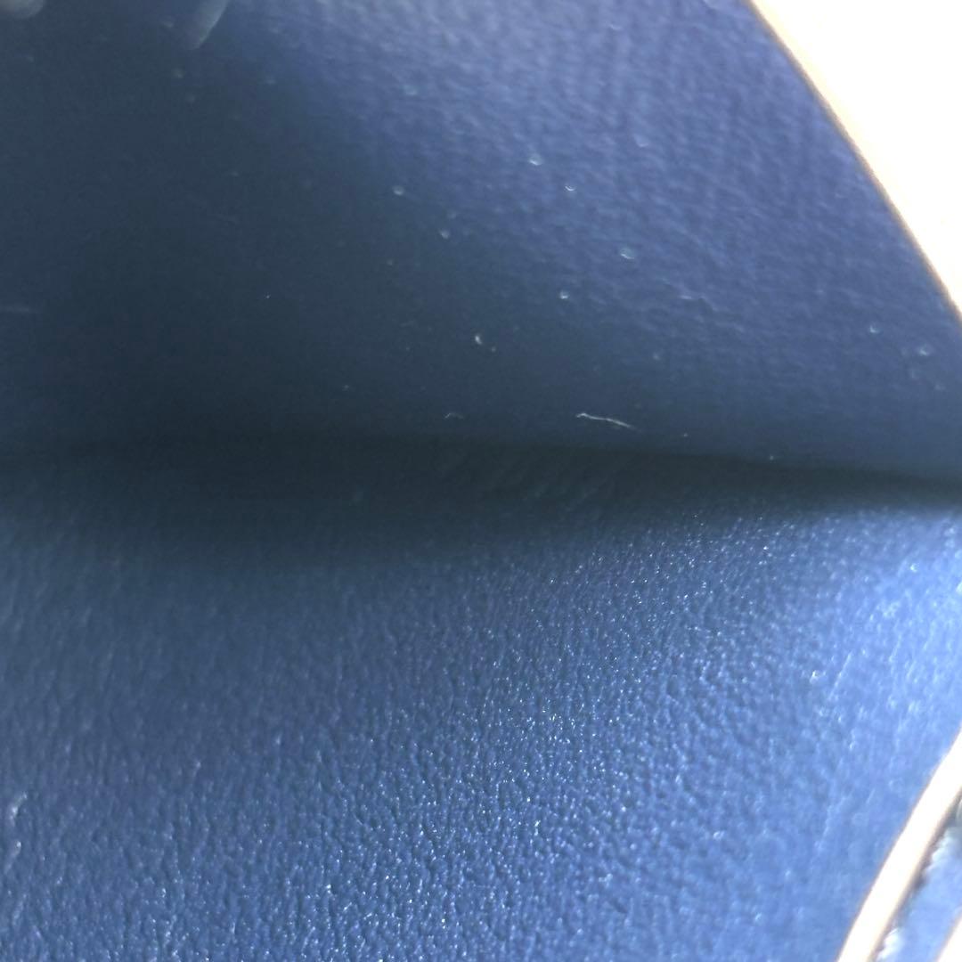 未使用保管品 カルティエ マネークリップ マストライン レザー ロゴ ブルー