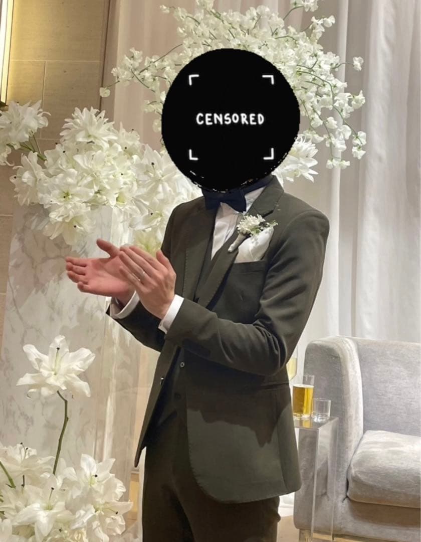 THE URBAN BLANCHEアーバンブランシュ　タキシードスーツ　カーキ