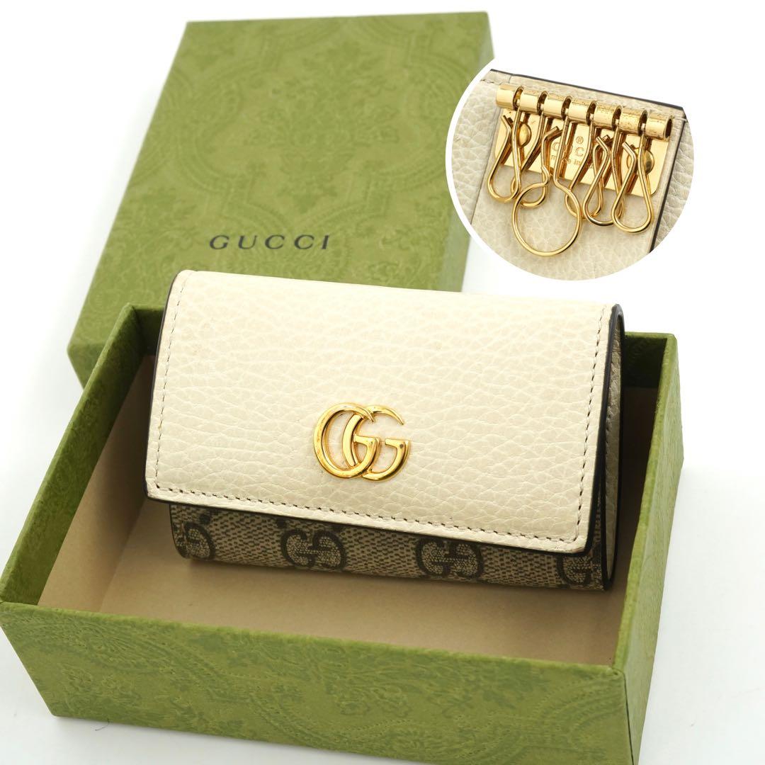 ✨未使用展示品・箱付き✨　GUCCI キーケース　GGライン マーモント　6連