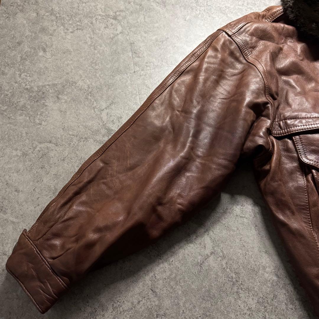 ジャケット・アウター 90s type G-1 A-2 lamb leather flight jkt