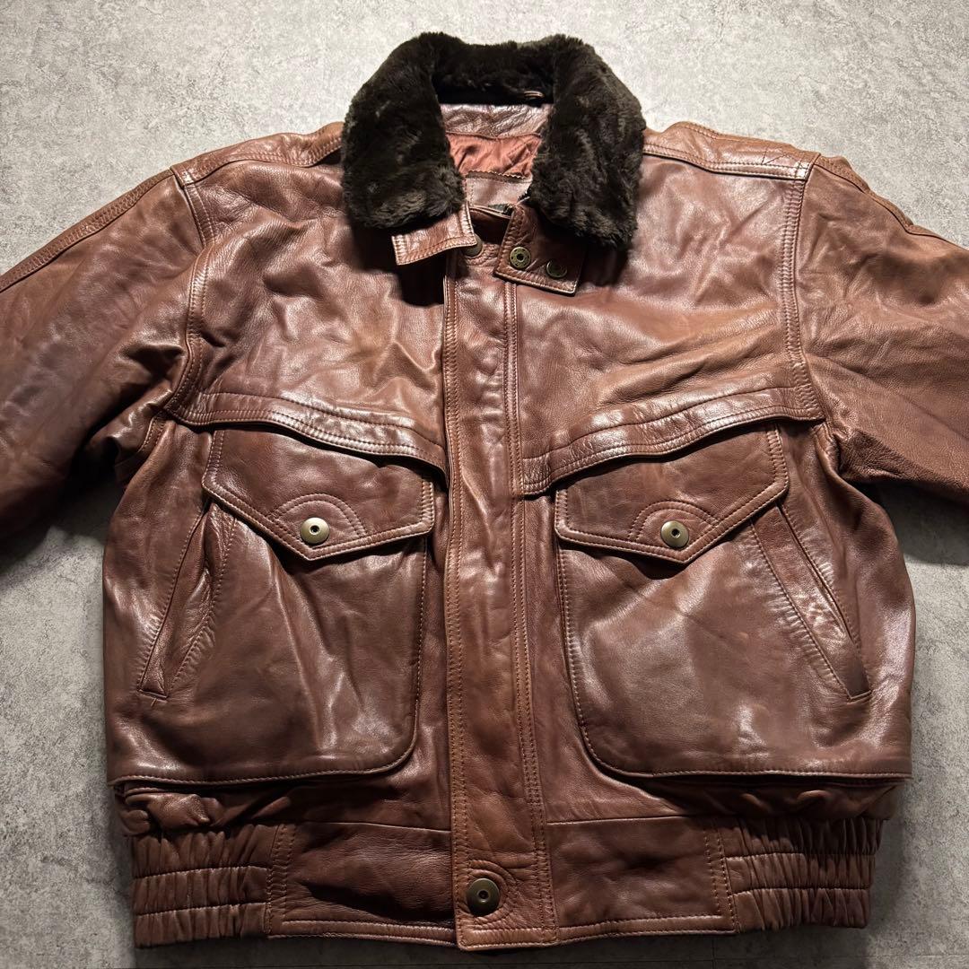 ジャケット・アウター 90s type G-1 A-2 lamb leather flight jkt