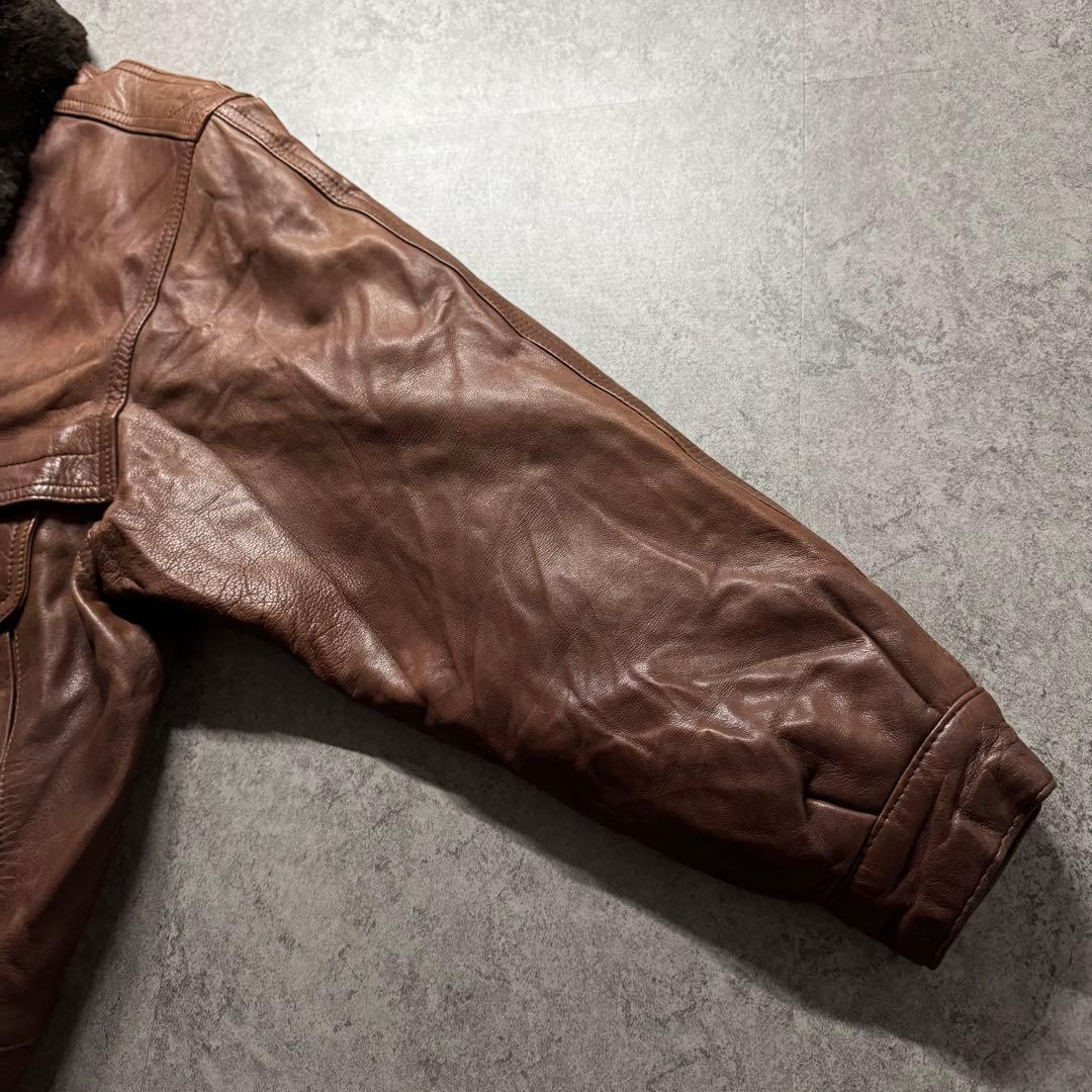 ジャケット・アウター 90s type G-1 A-2 lamb leather flight jkt