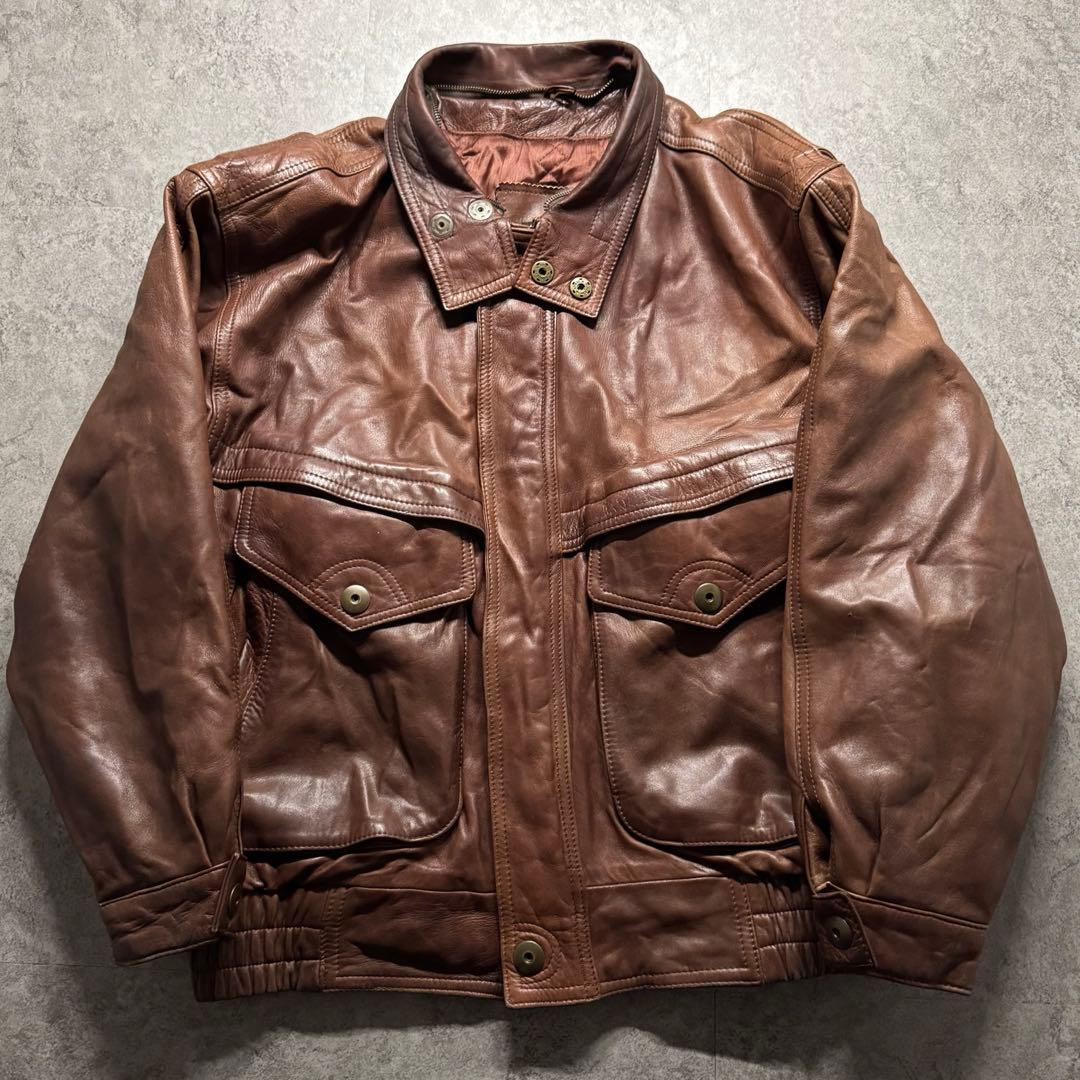 ジャケット・アウター 90s type G-1 A-2 lamb leather flight jkt
