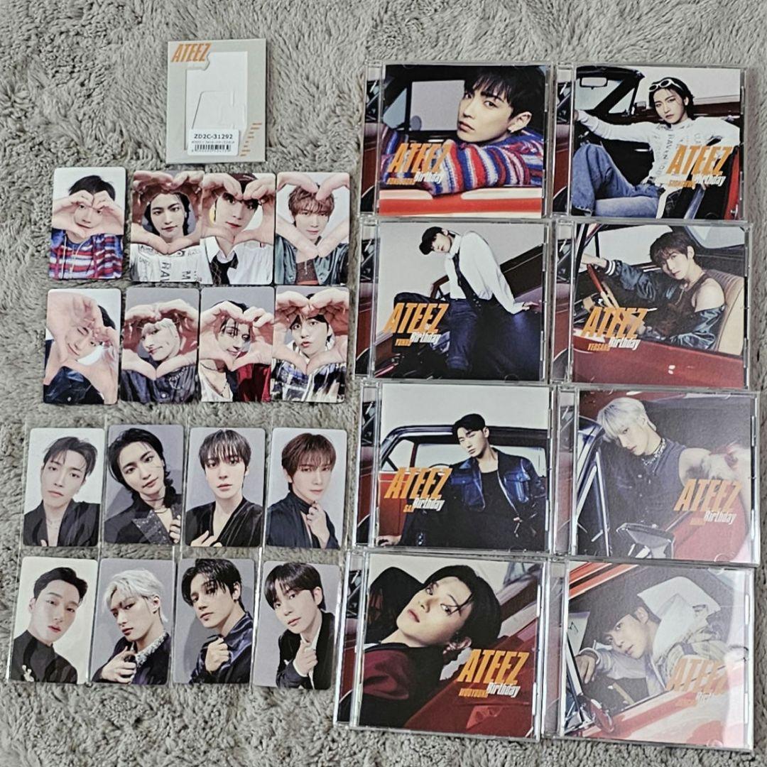 FC限定 ATEEZ Birthday 8形態 特典トレカ 16枚 CD 8枚