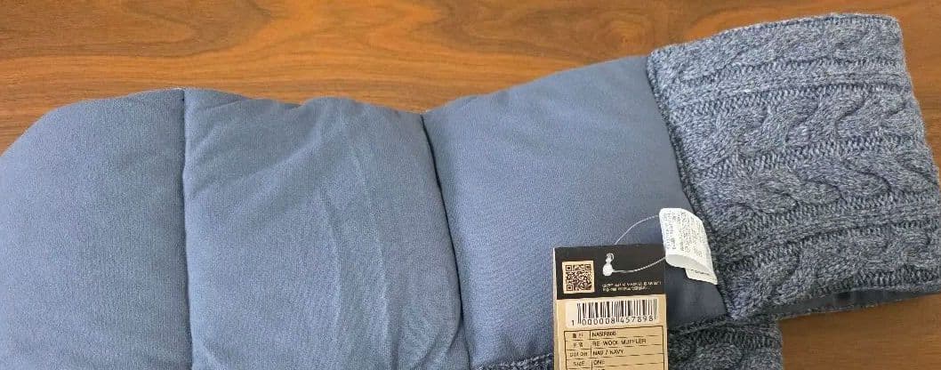 【新品未使用】ノースフェイス　韓国　マフラー　ネイビー