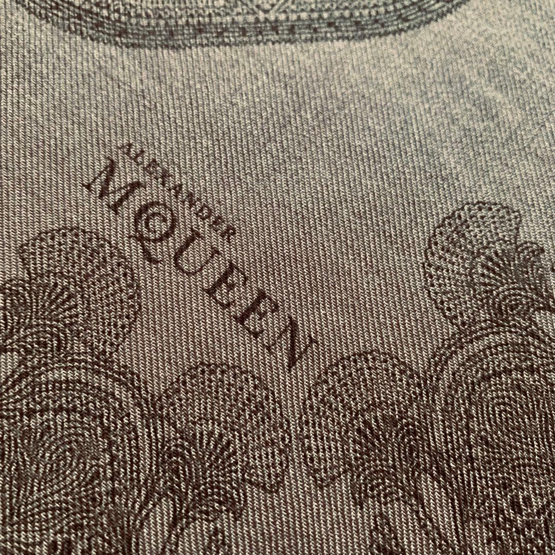 スカル柄レアデザイン美品✨絹カシミア入り高級ストール／アレキサンダーマックイーン