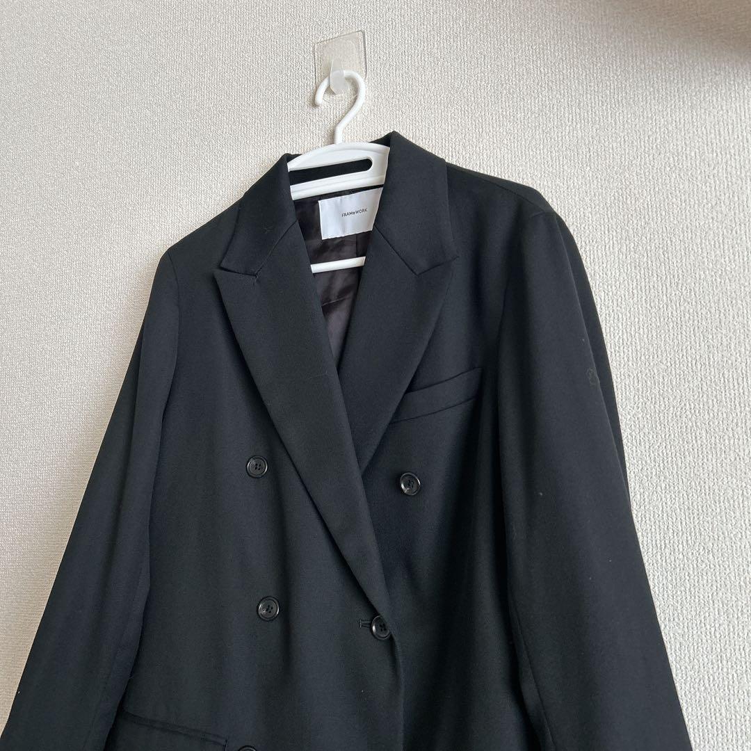 フレームワーク Framework ダブルブレストジャケット　36 ブラック