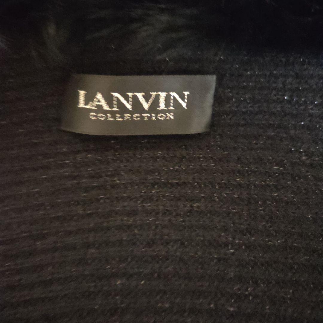 ★LANVIN　COLLECTION リアルファー付き ニットショール