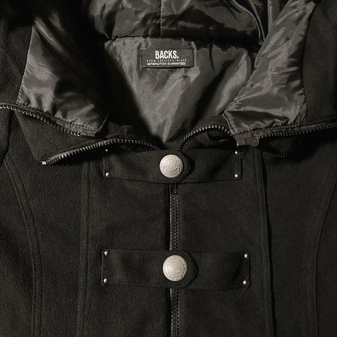 中綿 コート ジャケット 黒 平成ギャル y2k ダークコア パンク グランジ