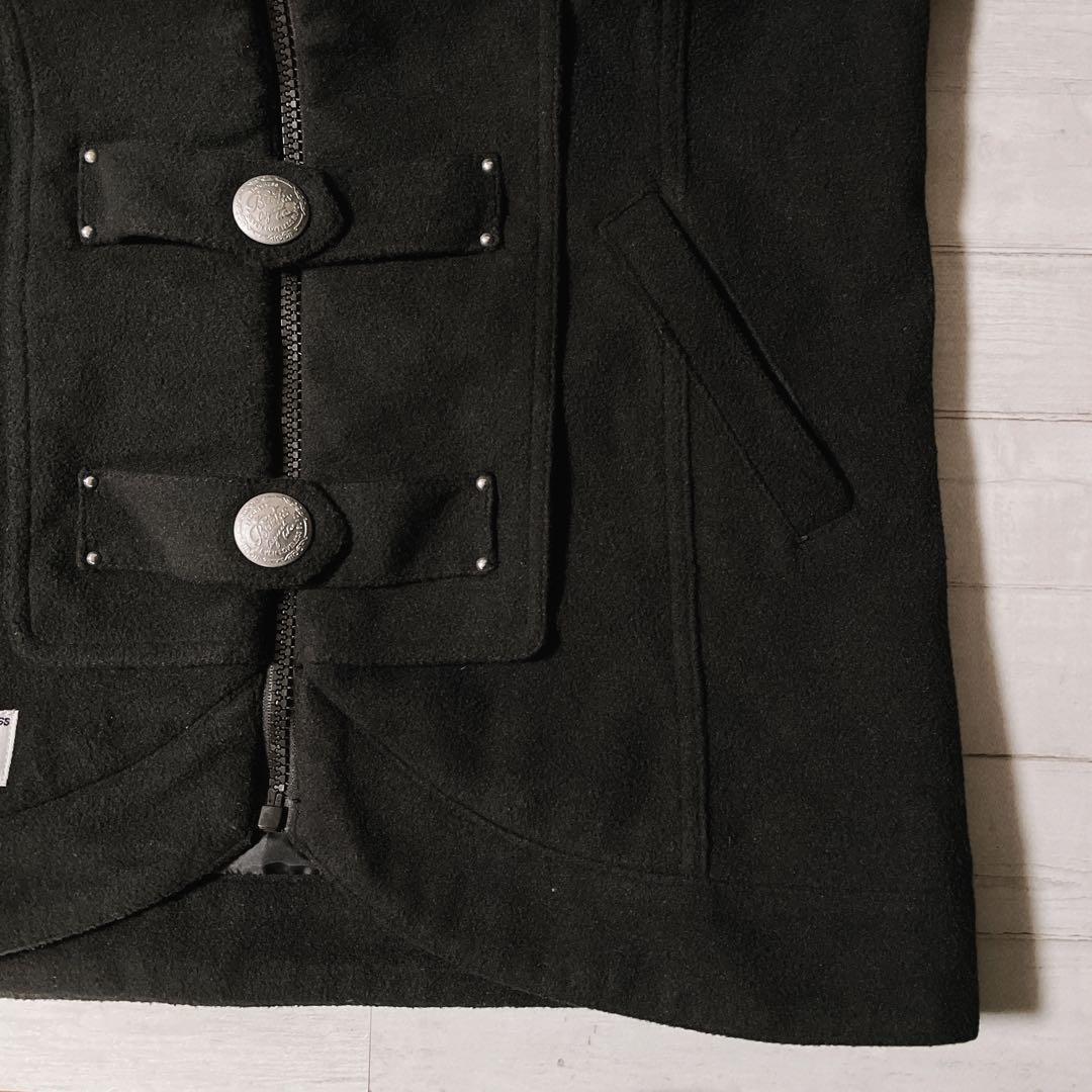 中綿 コート ジャケット 黒 平成ギャル y2k ダークコア パンク グランジ