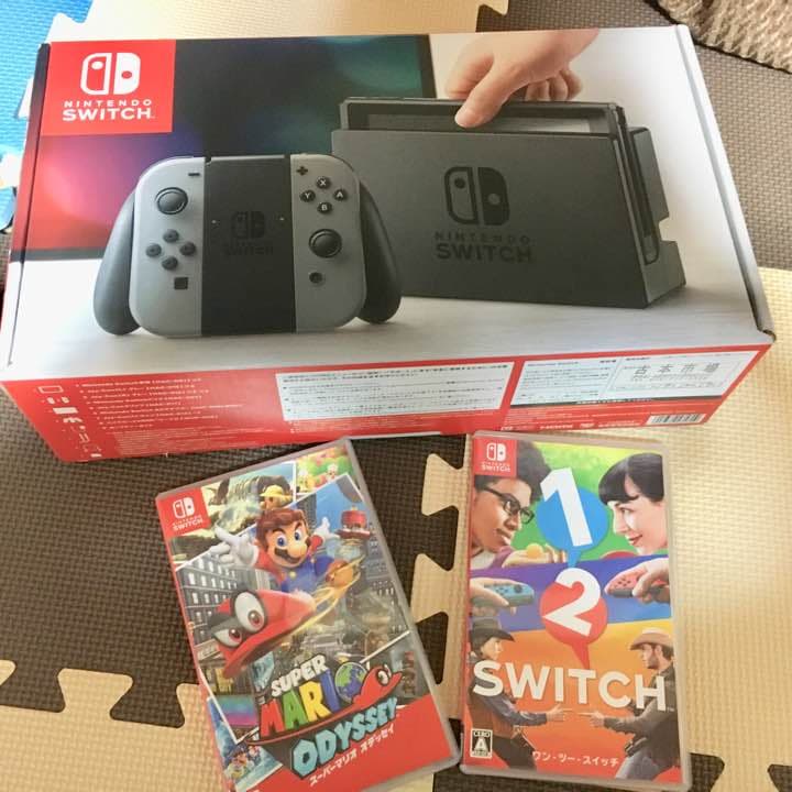 保証書付き！switch本体＆カセット２つ