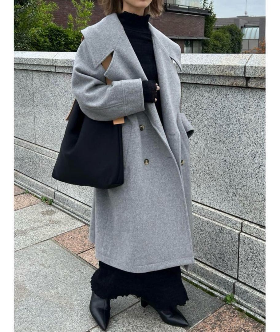半額以下！BLACK BY MOUSSY big collar coat コート
