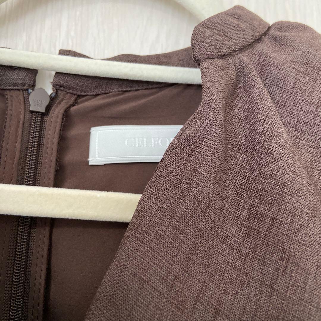 セルフォード最新作★ラッフルフリルロンパース★ブラウン茶色38未使用