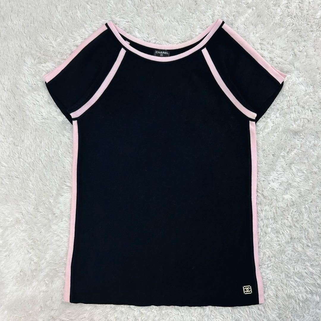 【美品】シャネル☆ココマークロゴパッチ入りTシャツ 希少デザイン 即完売注意
