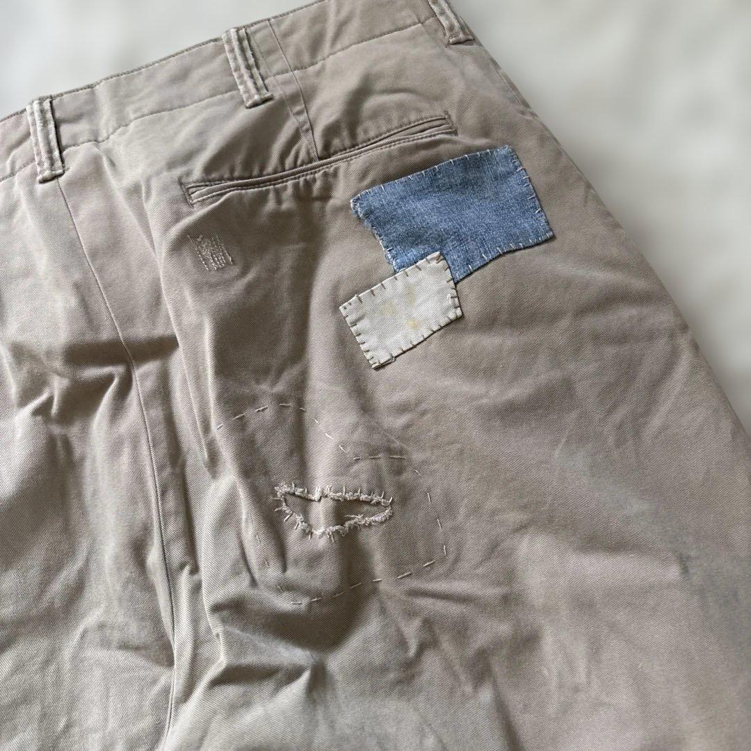 極美品！ポロ ラルフローレン リペア加工 クラッシュ チノパン ボトム パンツ