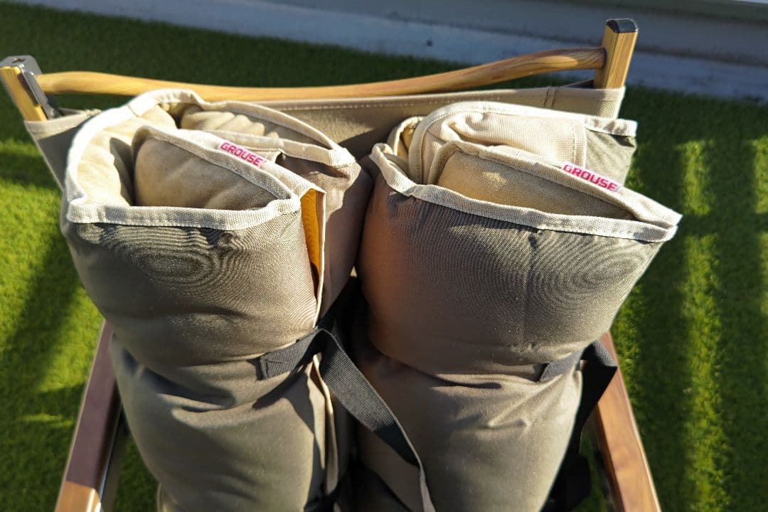 GROUSE グラウスチェア　クッション　2脚　サンド　アウトドア　冬キャンプ