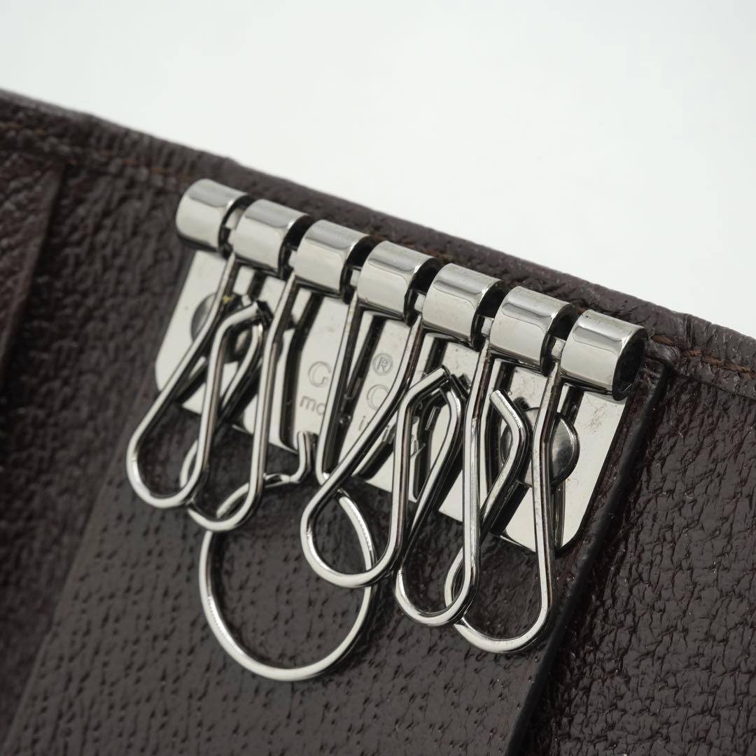 ✨未使用展示品・箱付き✨　GUCCI キーケース　キーリング　GGライン シマ