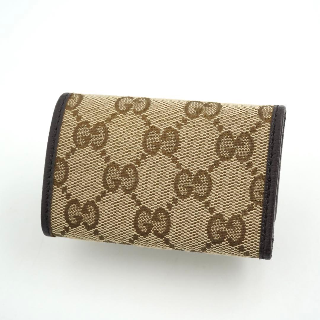 ✨未使用展示品・箱付き✨　GUCCI キーケース　キーリング　GGライン シマ