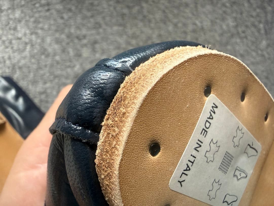 ポルセリ38 ネイビー　PORSELLI バレエシューズ　未使用