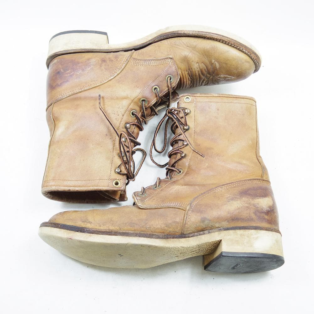 28cm Justin 編み上げブーツ ヴィンテージ ジャスティン　P4325