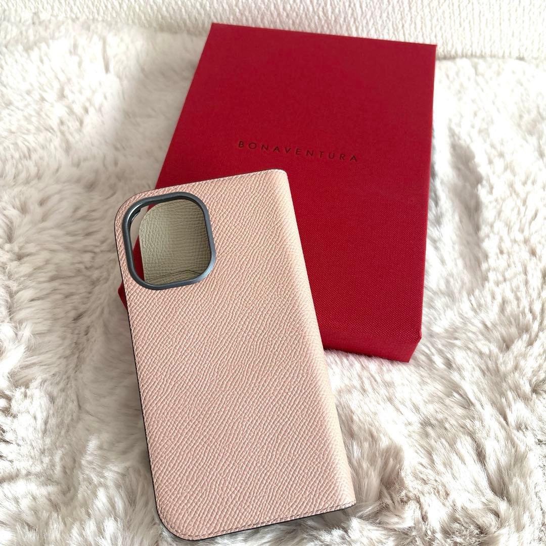 BONAVENTURA 手帳型 iPhone16ケース ピンク