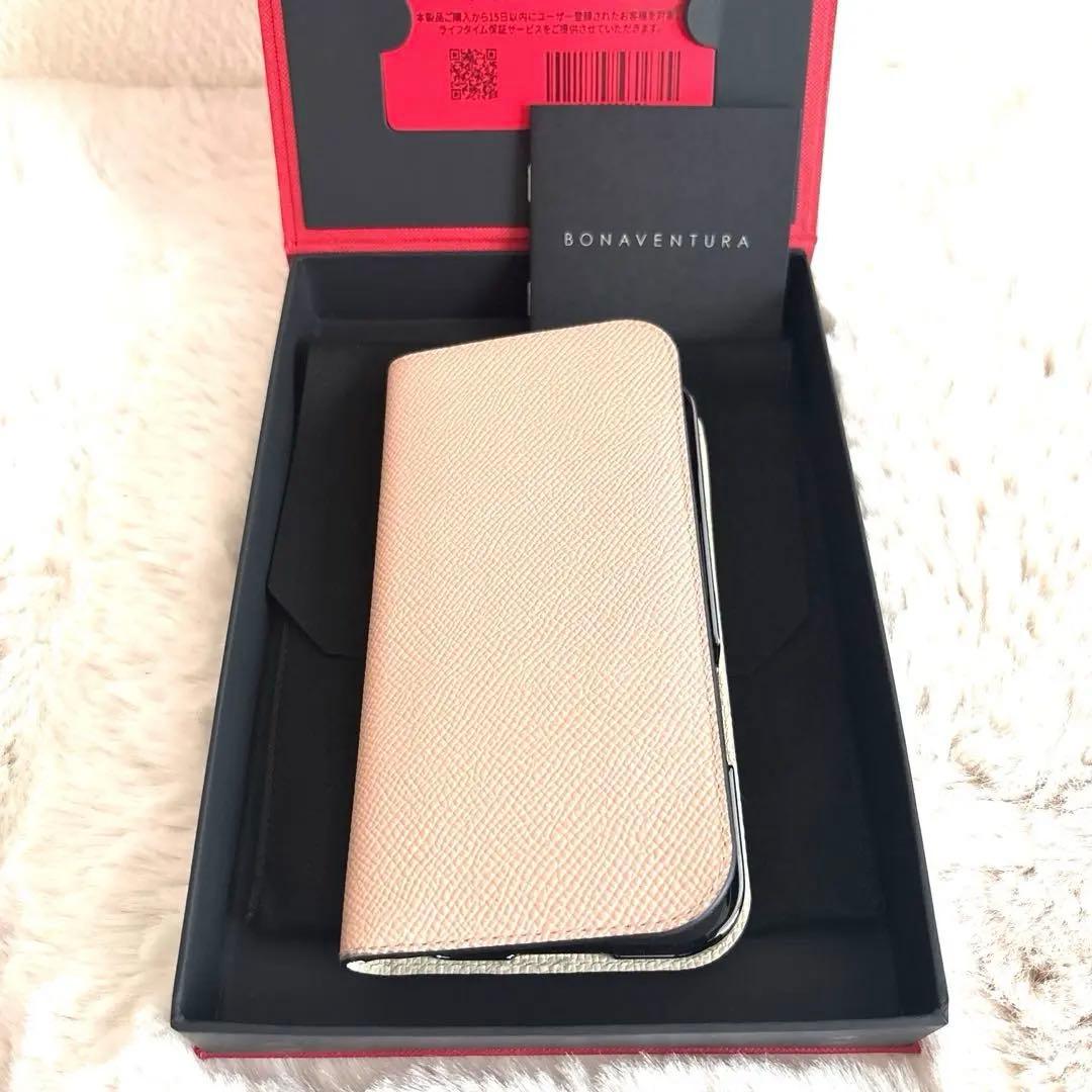BONAVENTURA 手帳型 iPhone16ケース ピンク