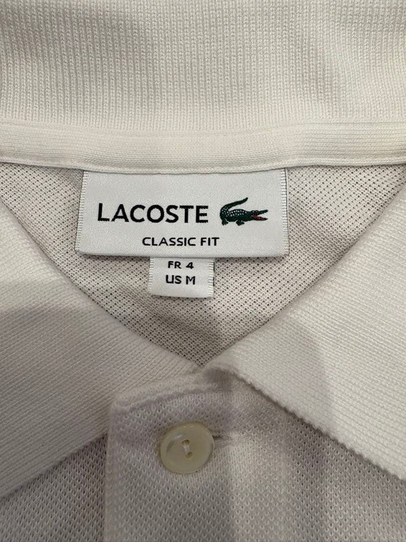 ラコステ　L1212 ポロシャツ　ホワイト　4 M classic fit