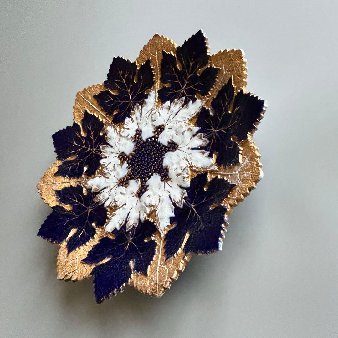 アンティーク　マイセン　豪華なリーフプレート　Meissen【稀少品・美術品】