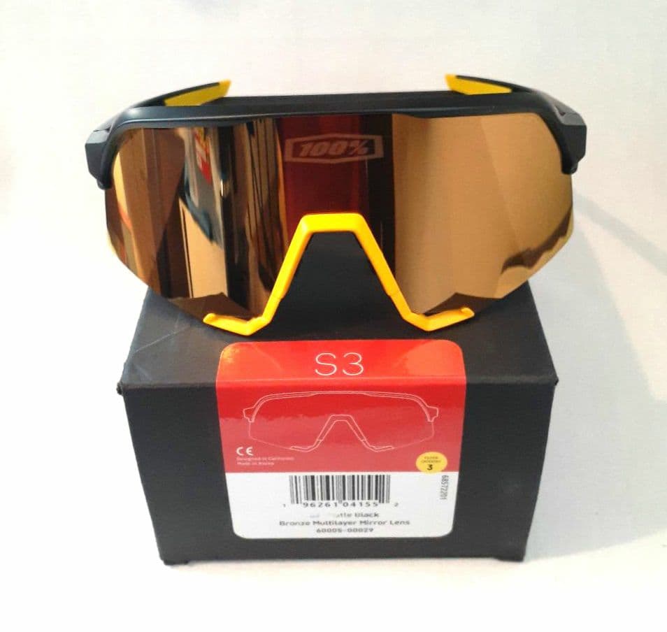 100% S3 ブラック ブロンズ ワンハンドレッド サングラス