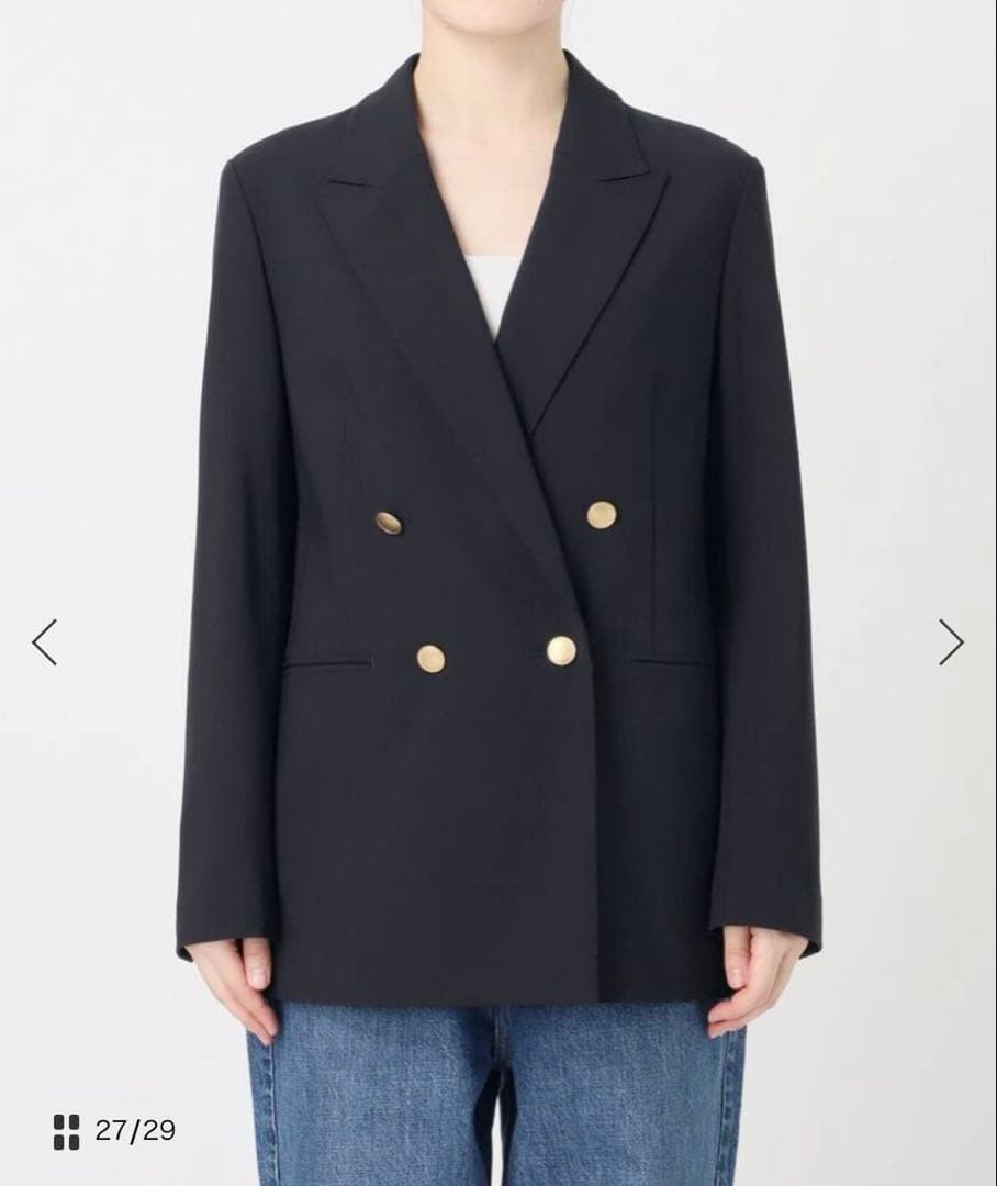 spick and span プレーンウィーブダブルブレストジャケット　36