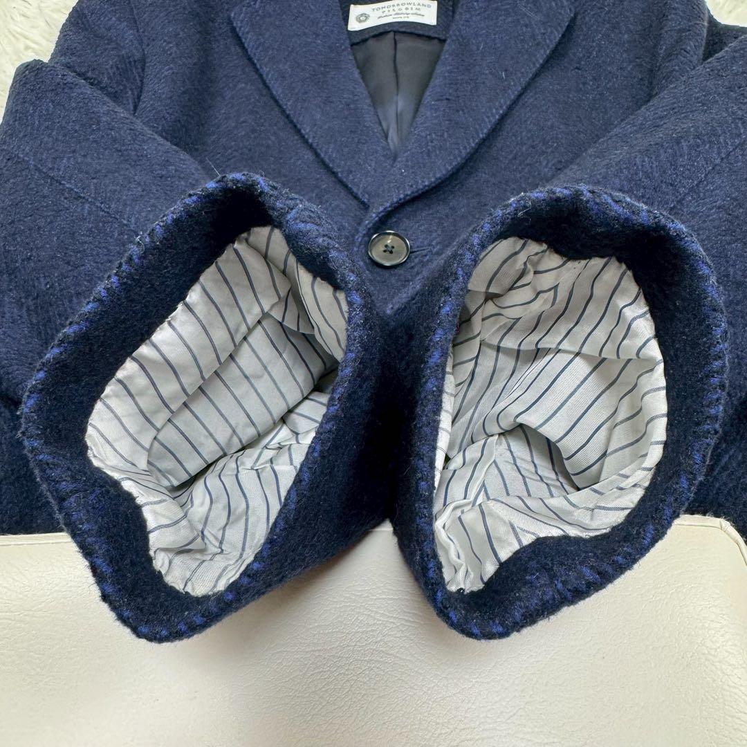 極上四者混✨ トゥモローランド カシミヤ シルク コロンボ ヘリンボーン コート