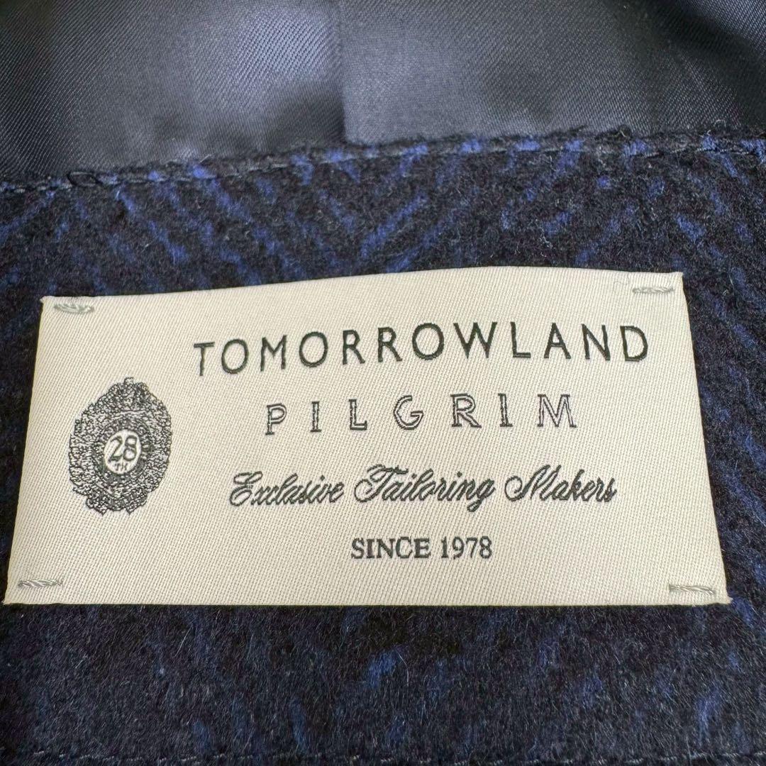 極上四者混✨ トゥモローランド カシミヤ シルク コロンボ ヘリンボーン コート