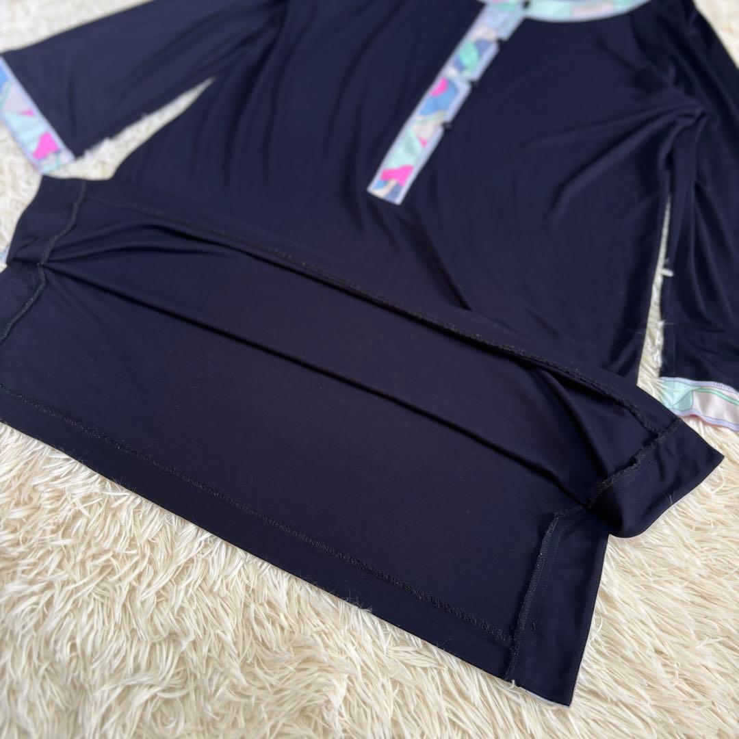 レオナール　チュニック　カンカン素材　ネイビー　サイズ3