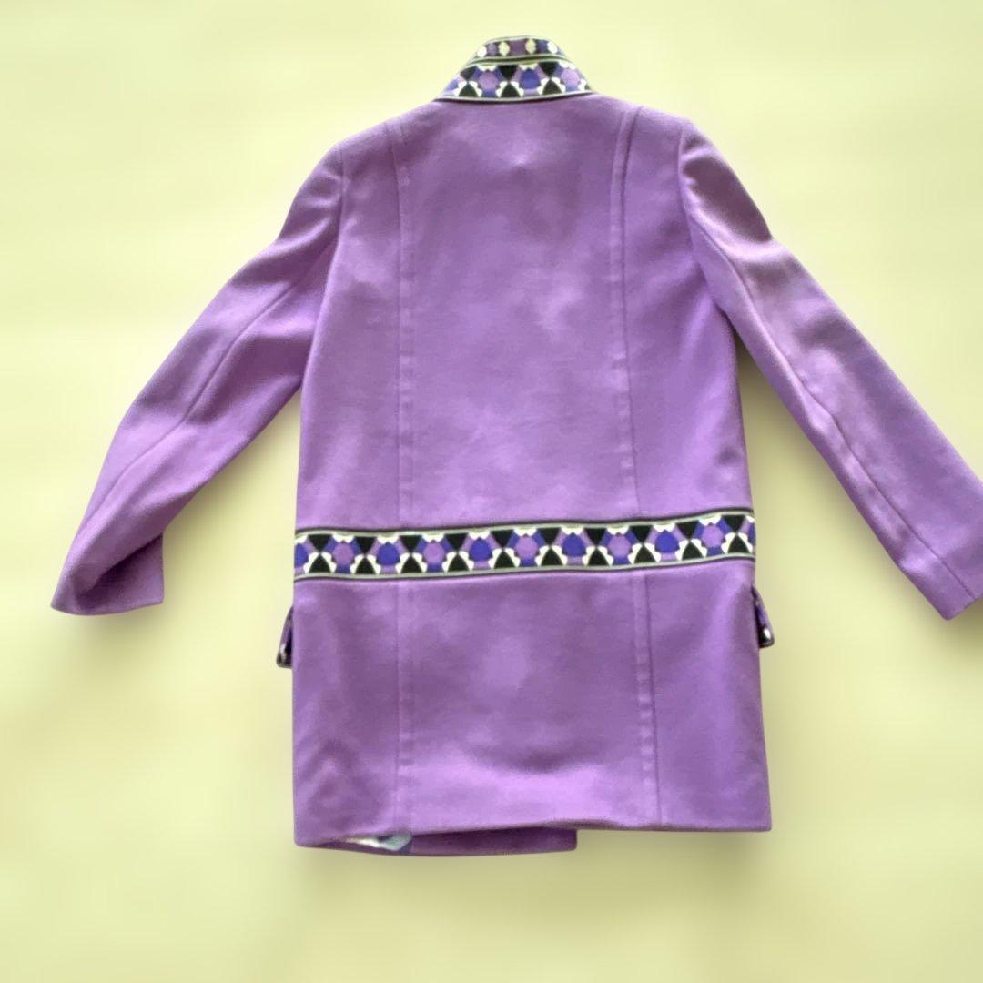 EMILIO PUCCI ノーカラージャケット ライラック色　42 超レア