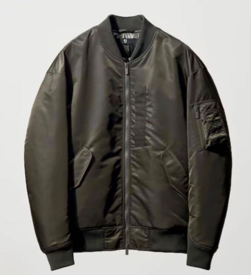 2026 復刻版ユニクロ＋JハイブリッドダウンオーバーサイズMA-1 グレーXL